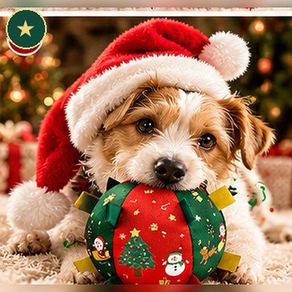 Dog Christmas Interactive Toy Soccer Ball with Bell🎄🐶🐱