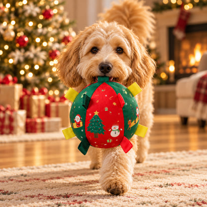 Dog Christmas Interactive Toy Soccer Ball with Bell🎄🐶🐱