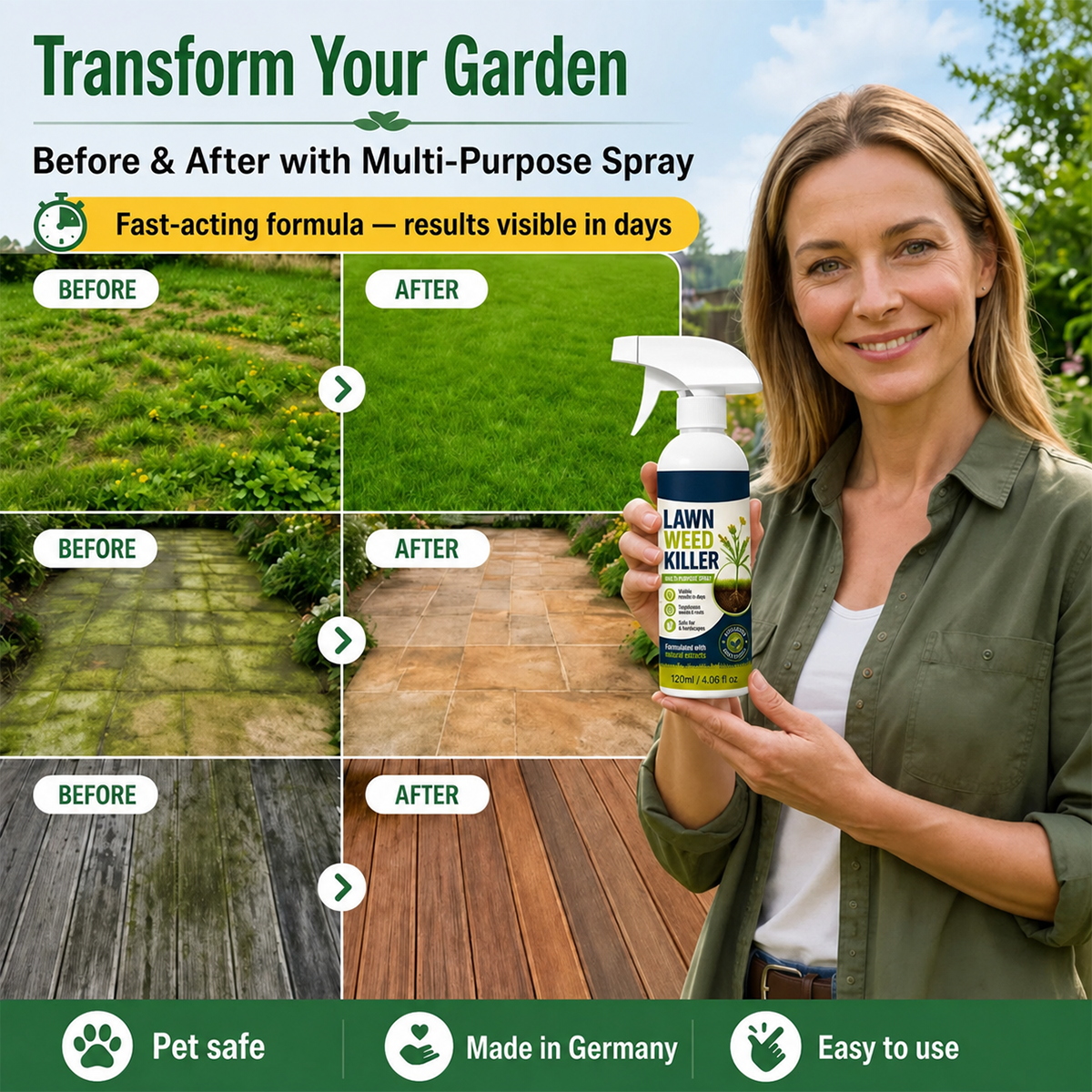 💯 [Easy and stress-free weeding in the garden] Herbicide for domestic use