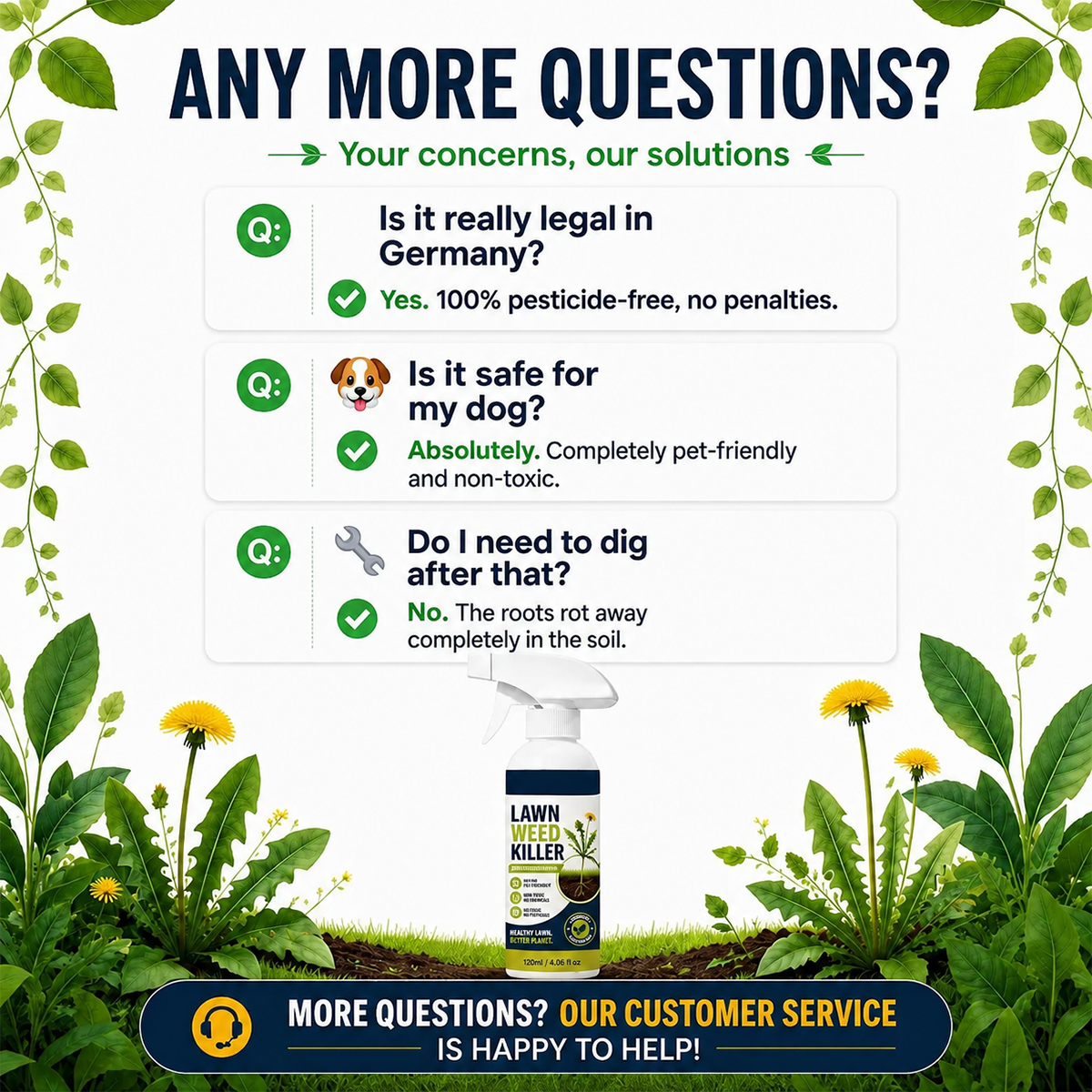 💯 [Easy and stress-free weeding in the garden] Herbicide for domestic use