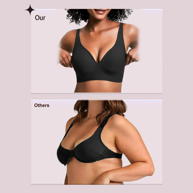 🔥Holiday Offer Ends Soon! Women’s Wireless Deep V Push-Up Bralette — Ultra-Comfortable T-Shirt Bra.