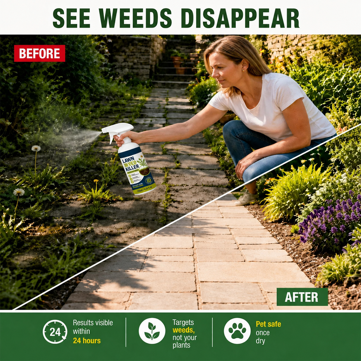 💯 [Easy and stress-free weeding in the garden] Herbicide for domestic use