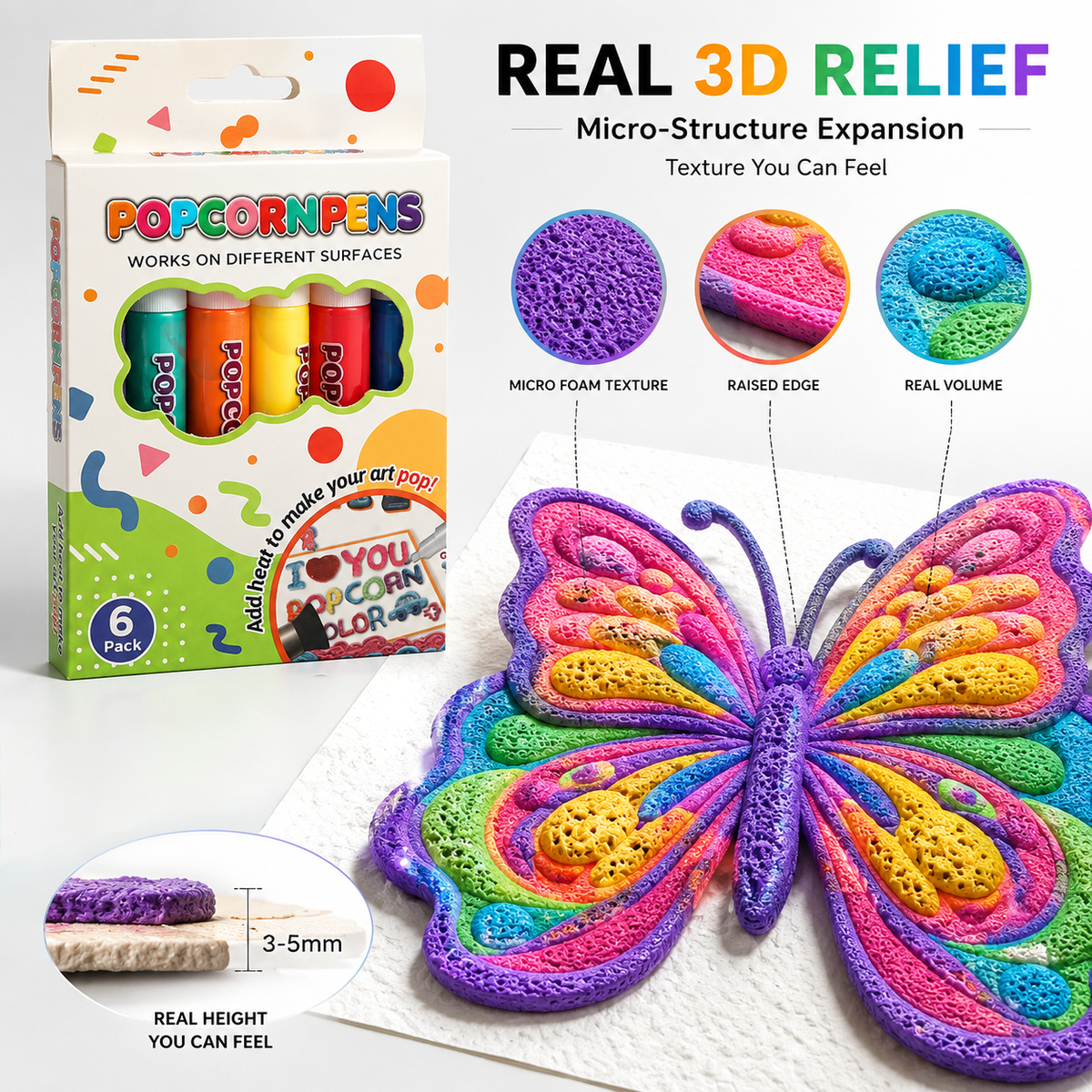 Save 50% by ordering today丨Qooes® 3D Relief Art Pen – Turn Flat Drawings Into Touchable 3D Art🪄