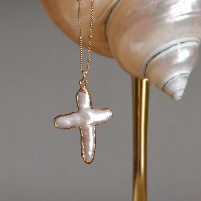 European and American cross necklace