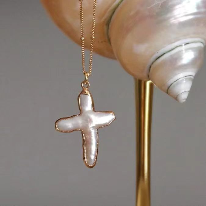 European and American cross necklace