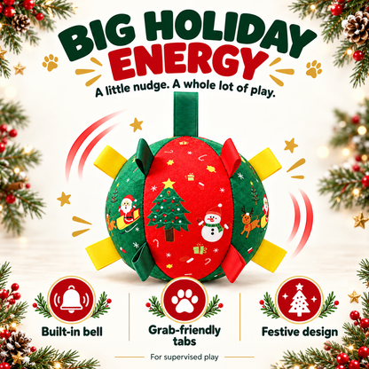 Dog Christmas Interactive Toy Soccer Ball with Bell🎄🐶🐱